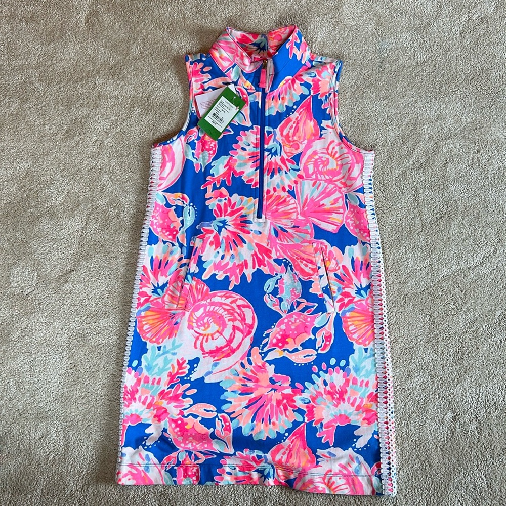 NWT Lilly Pulitzer girls XL - mini sleeveless slipper, Bennet Blue Bay Dreamin